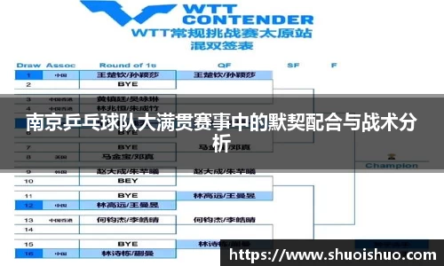 南京乒乓球队大满贯赛事中的默契配合与战术分析