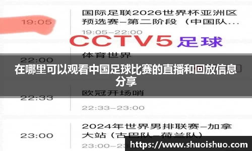 在哪里可以观看中国足球比赛的直播和回放信息分享
