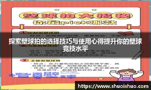 探索壁球拍的选择技巧与使用心得提升你的壁球竞技水平