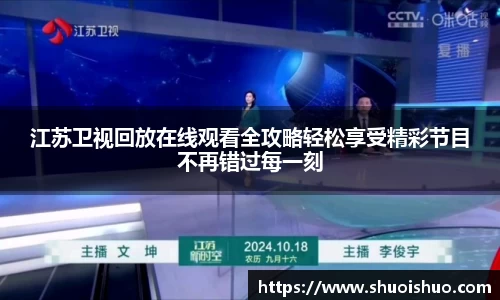 江苏卫视回放在线观看全攻略轻松享受精彩节目不再错过每一刻